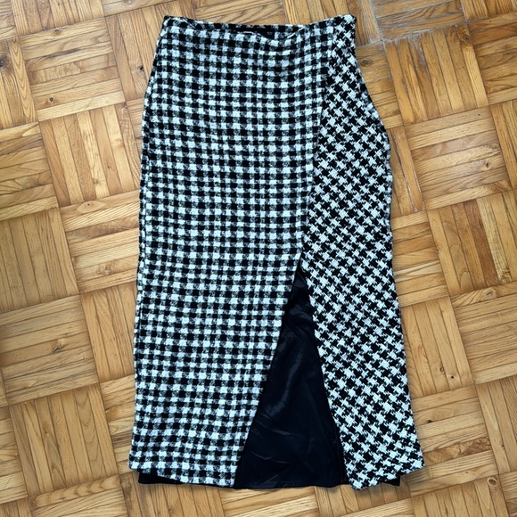 Mango houndstooth midi skirt - Picture 1 of 4